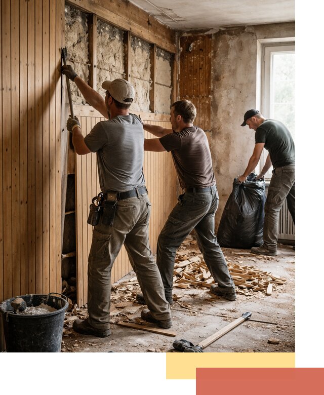 Демонтаж вагонки и вывоз материалов в Абакане