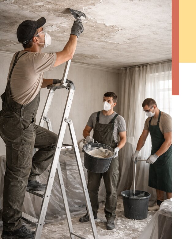 Удаление побелки с потолка в Абакане от 2554 руб. быстро и недорого | ОТДЕЛОЧНИК-Бкн