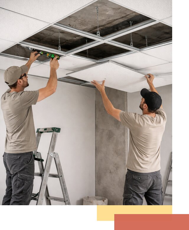 Монтаж потолка Армстронг под ключ в Абакане