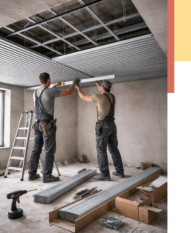 Монтаж реечного потолка в Абакане от 4597 руб. под ключ | ОТДЕЛОЧНИК-Бкн