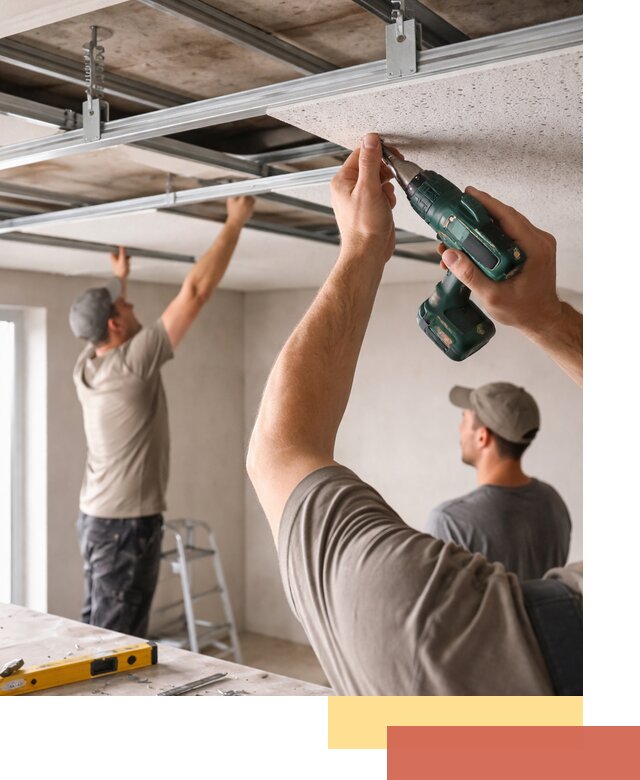 Монтаж акустического потолка в Абакане под ключ