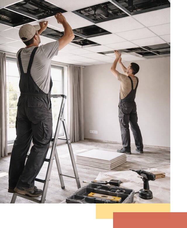 Замена плит подвесного потолка в Абакане быстро и качественно