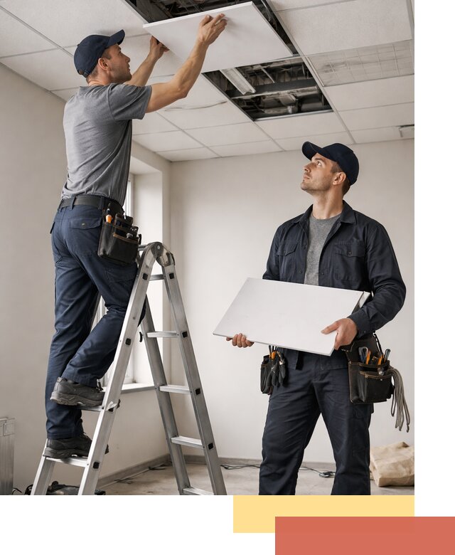 Обслуживание подвесного потолка в Абакане — ремонт и чистка