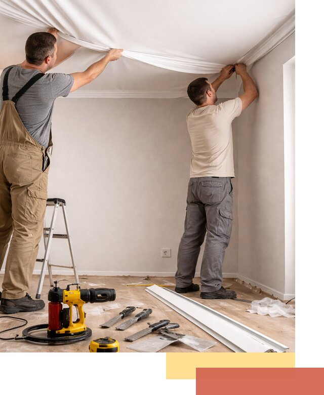 Монтаж ПВХ натяжного потолка в Абакане качественно и быстро