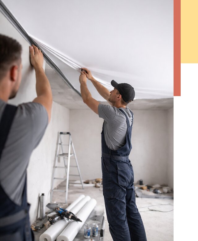 Монтаж матового натяжного потолка в Абакане от 4597 руб./м² — быстро и недорого | ОТДЕЛОЧНИК-Бкн