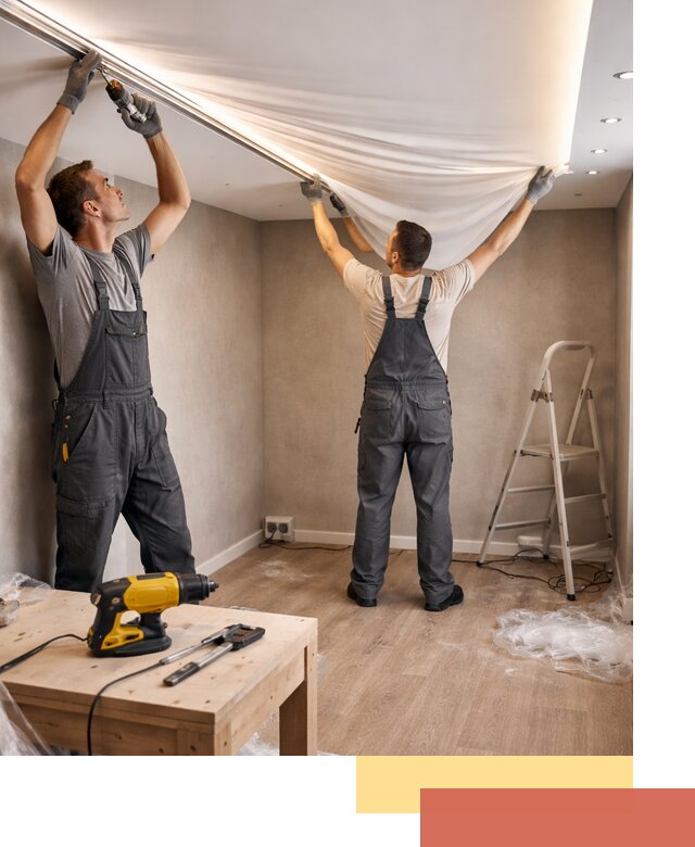 Монтаж натяжного потолка с подсветкой в Абакане цена и сроки