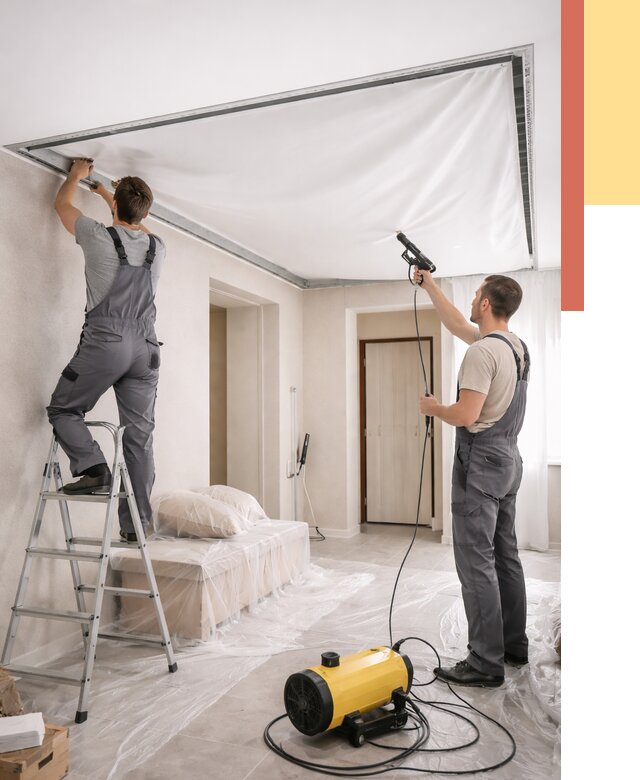 Монтаж натяжного потолка в прихожей в Абакане от 2707 руб. под ключ | ОТДЕЛОЧНИК-Бкн