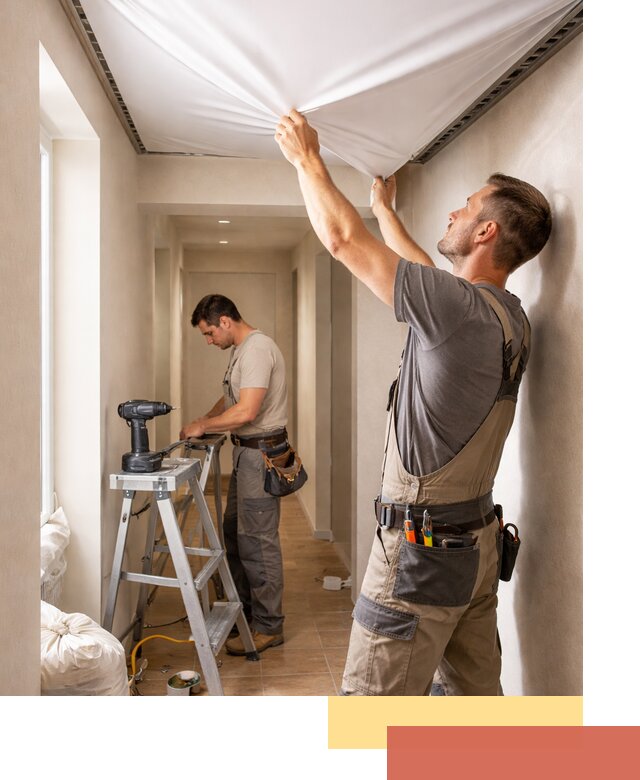 Монтаж натяжного потолка в прихожей в Абакане