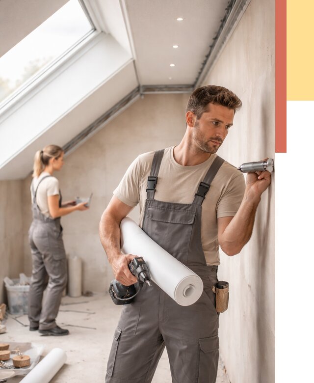 Монтаж натяжного потолка на мансарде в Абакане от 3575 руб. | ОТДЕЛОЧНИК-Бкн