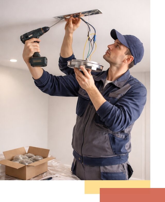 Установка люстры в натяжной потолок в Абакане