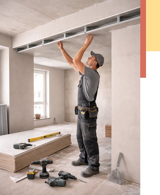 Потолок из гипсокартона с нишей в Абакане от 1277 руб. под ключ | ОТДЕЛОЧНИК-Бкн