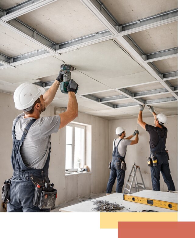 Кессонный потолок из гипсокартона под ключ в Абакане