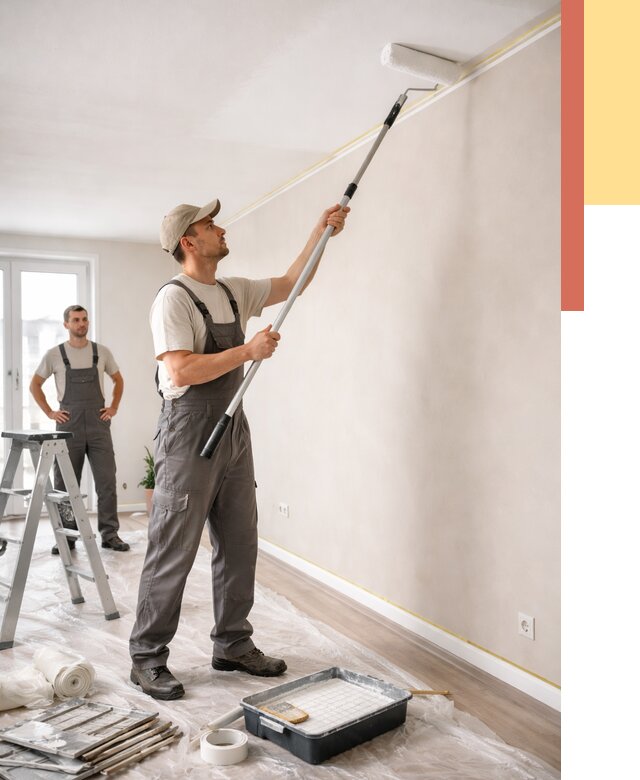 Покраска потолка из гипсокартона в Абакане от 4597 руб./м2 — услуги под ключ | ОТДЕЛОЧНИК-Бкн