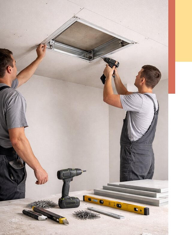 Установка люка в потолок ГКЛ в Абакане от 2554 руб. под ключ | ОТДЕЛОЧНИК-Бкн