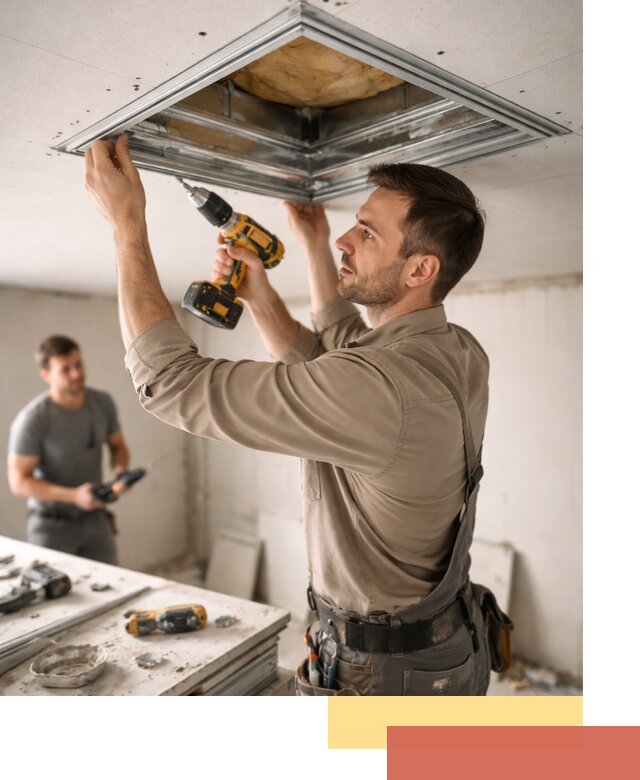 Монтаж люка в потолок из ГКЛ в Абакане