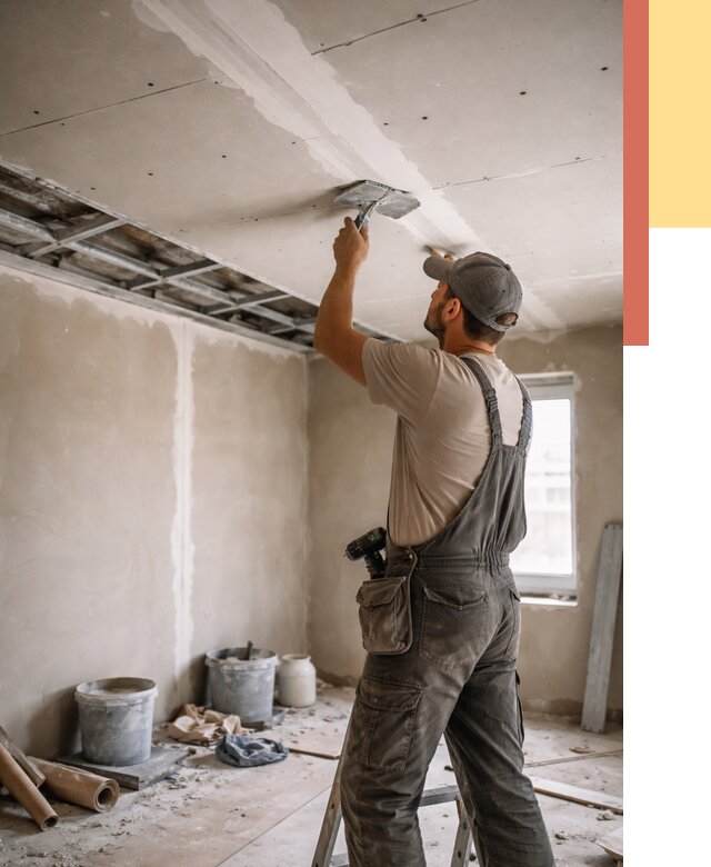 Ремонт потолка из гипсокартона в Абакане от 664 руб./м² — быстро и недорого | ОТДЕЛОЧНИК-Бкн