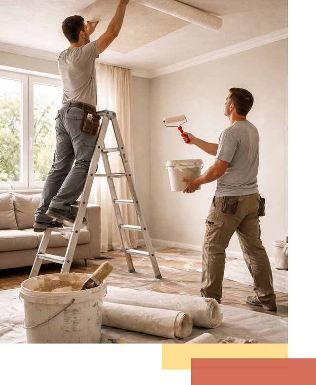 Поклейка обоев на потолок в Абакане — качественно и быстро