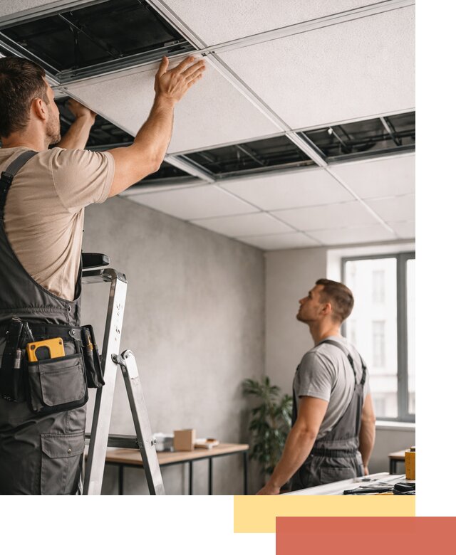 Монтаж потолочной плитки в Абакане качественно и в срок