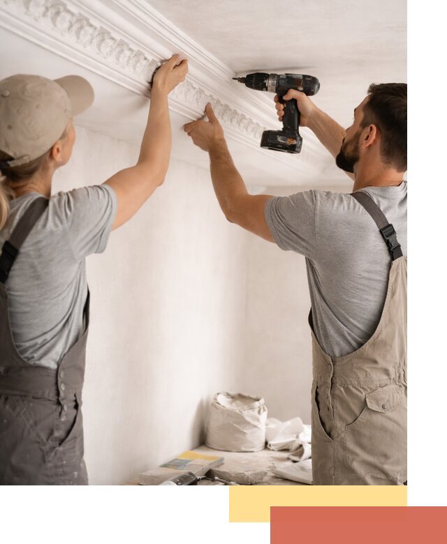 Профессиональный монтаж лепнины на потолок в Абакане