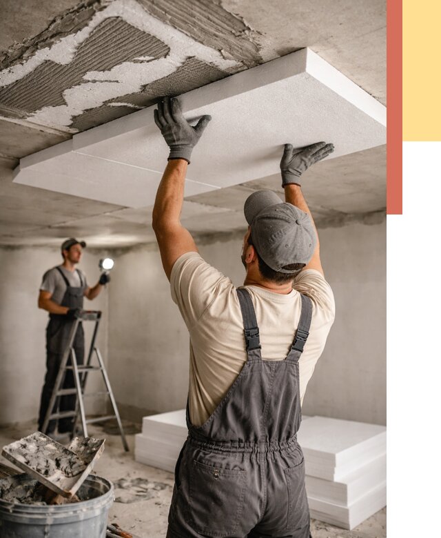 Утепление потолка пенопластом в Абакане от 4597 руб/м2 — недорого и быстро | ОТДЕЛОЧНИК-Бкн